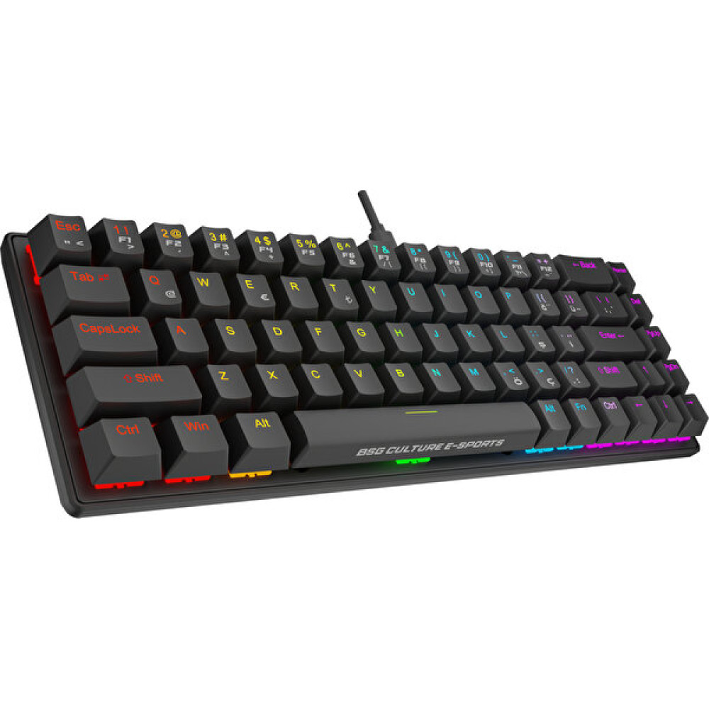 BSG Culture E-Sports Spectre Mekanik Oyuncu Klavyesi - 68 Tuşlu Red Switch RGB Hotswap Türkçe Q TKL - Siyah Oyuncu Klavyesi Fiyatı