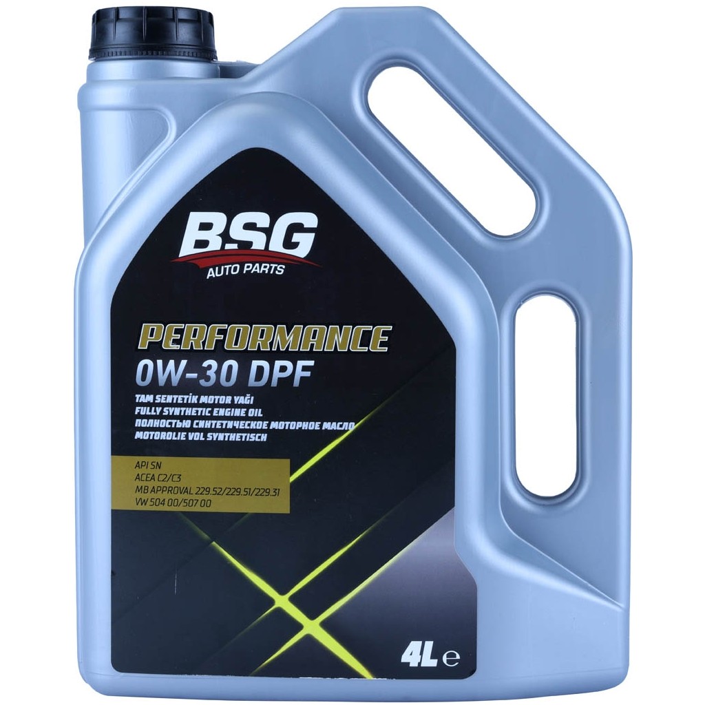 Bsg Motor Yağı 0W-30 Dpf Partikül Performance 4 Litre Motor Yağı & Katkıları Fiyatı