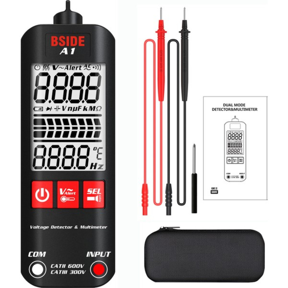 Bsıde A1 Mini Multimetre LCD Dijital Test Cihazı Gerilim (Yurt Dışından) - Siyah Diğer Test ve Ölçüm Cihazları Fiyatı