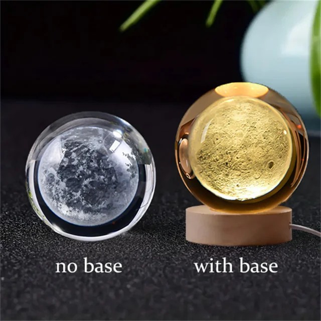 Bşk Virgo 3D Kristal Küre Gece Lambası - Gün Işığı - Ay Diğer Fiyatı