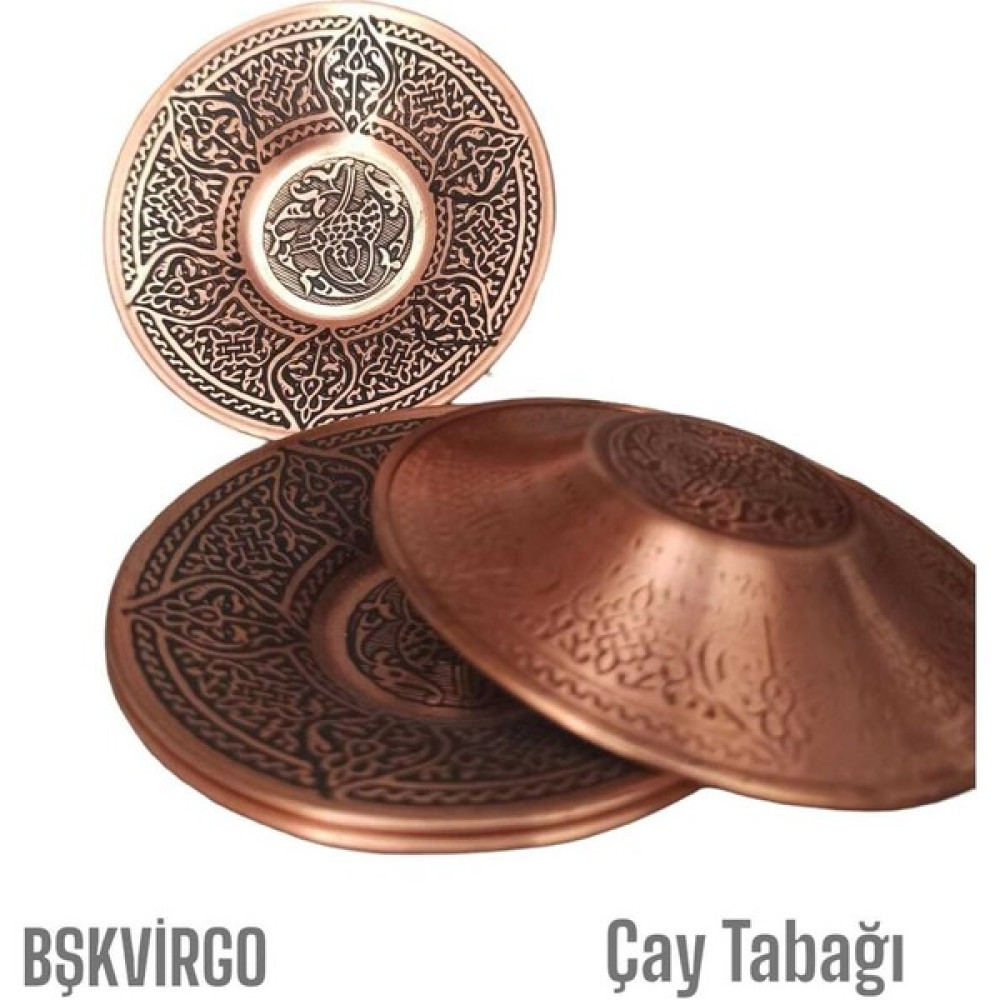Bşk Virgo Çay Tabagı 6 Lı Bakır Nakış Eskitmeli Işlemeli Oto Boyaları Fiyatı