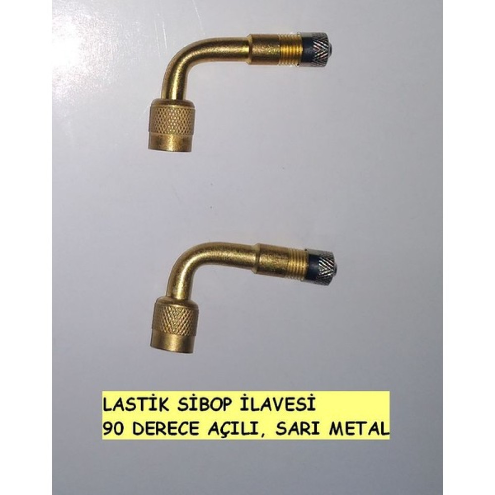 Bsr Lastik Sibop Ilavesi 90 Derece Açılı Sarı Metalden, Kıvrımdan Sonra 4cm Boyu Lastikler Fiyatı