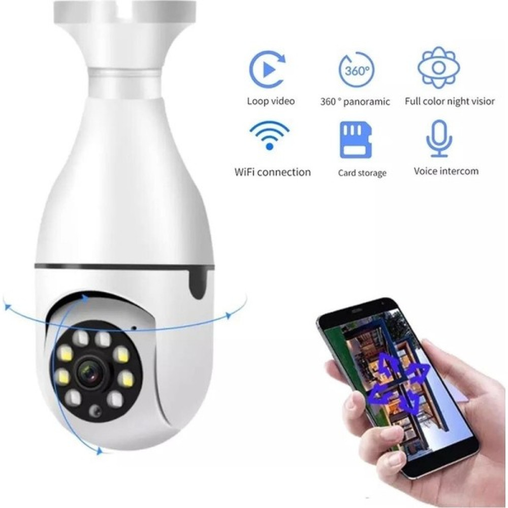Bst Brandshoppingtr Gece Görüşlü 360 Derece LED Işık 1080P Wifi Kamera Kablosuz Panoramik Balıkgözü Ampul Kamera Güvenlik Kameraları Fiyatı
