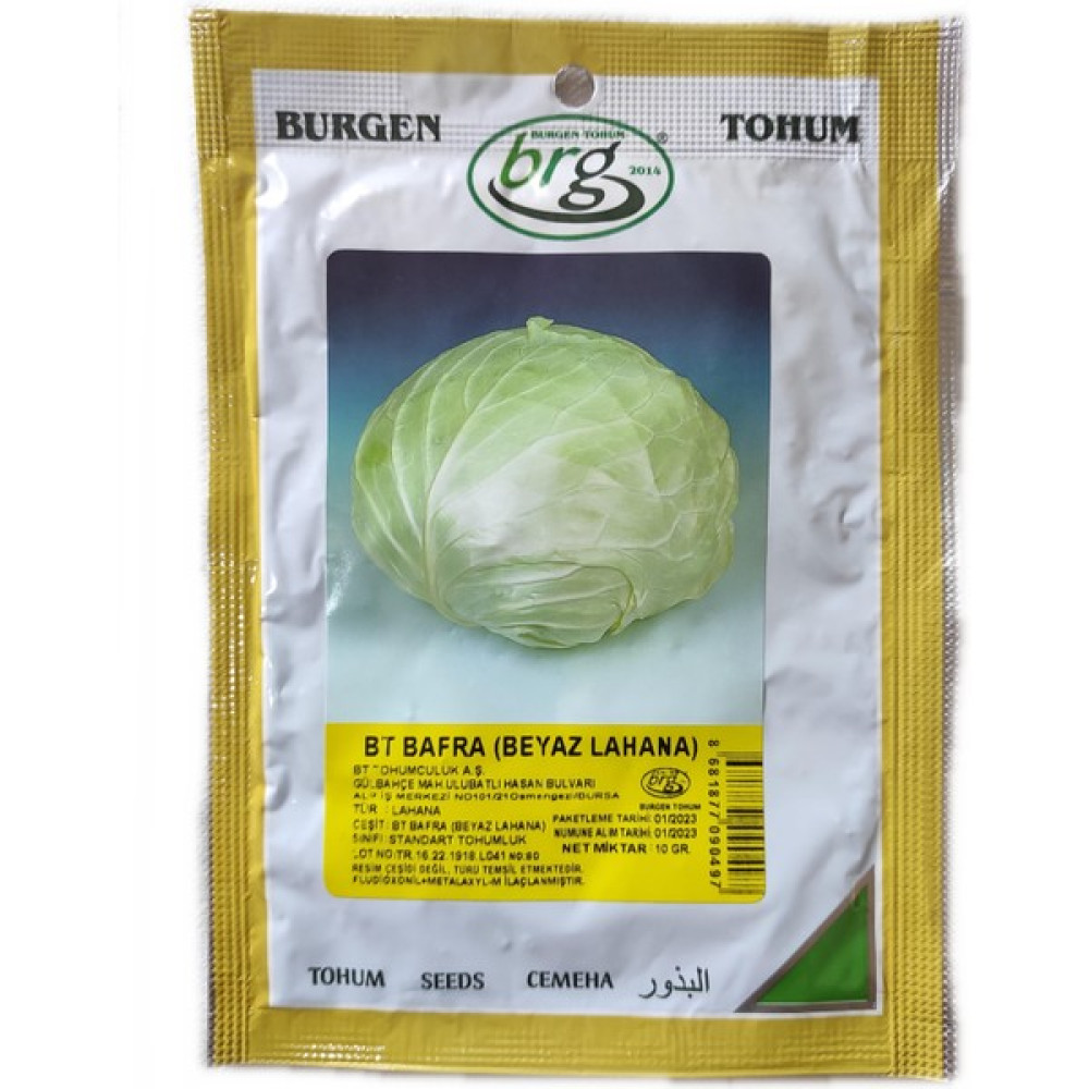 Bt Bafra Beyaz Lahana Tohumu 10 gr Tohum Fiyatı