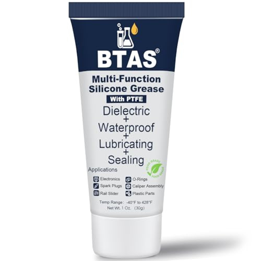 BTAS Dielectric Grease for Electrical Connectors Automotive Spark Plug Boot Battery Terminal Marine Dialectical Electronics Wiring Die Electric Contact Silicone Dialectric Grease 1 oz 1 Pcs