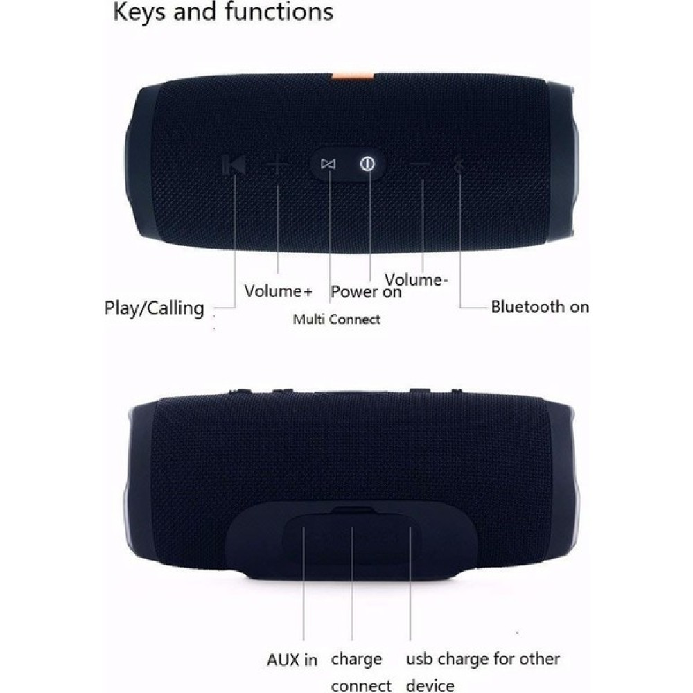 Btech Charge 3+ Bluetooth Taşınabilir Kablosuz Hoparlör Siyah Bluetooth Hoparlör Fiyatı