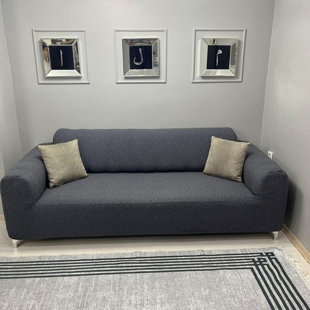 Btf Home Jakarlı 3 Kişilik Lastikli Koltuk Kılıfı Çekyat Koltuk Örtüsü Streç Esnek Kanepe Kılıfı - 180 x 230 cm - Antrasit Koltuk & Kanepe Örtüsü Fiyatı