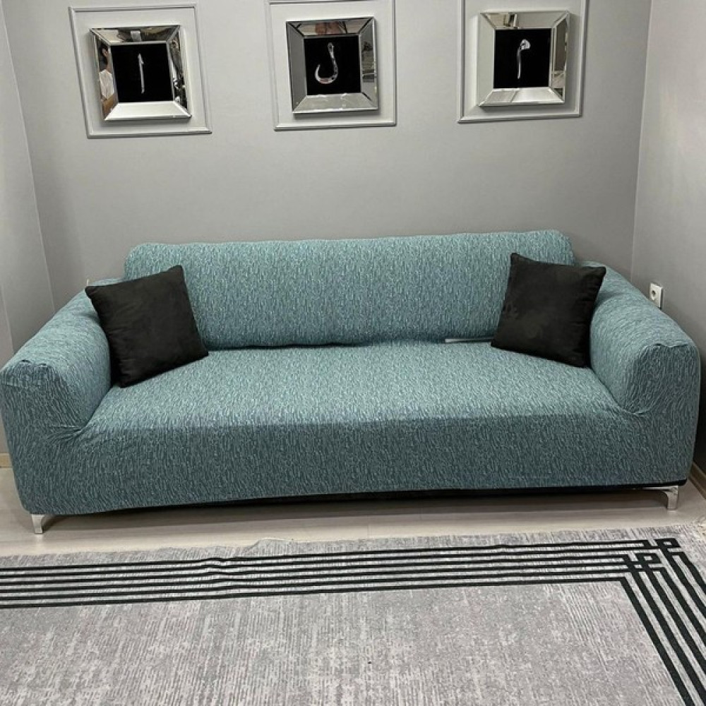 Btf Home Jakarlı 3 Kişilik Lastikli Koltuk Kılıfı Çekyat Koltuk Örtüsü Streç Esnek Kanepe Kılıfı - 180 x 230 cm - Mint Yeşili Koltuk & Kanepe Örtüsü Fiyatı