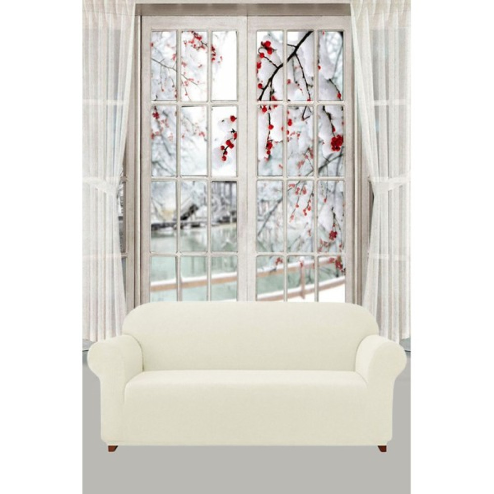 Btf Home Lastikli Ensek Yıkanabilir 3 Kişilik Koltuk Örtüsü Çekyat Kanepe Koltuk Kılıfı - 180 x 230 cm - Krem Koltuk & Kanepe Örtüsü Fiyatı