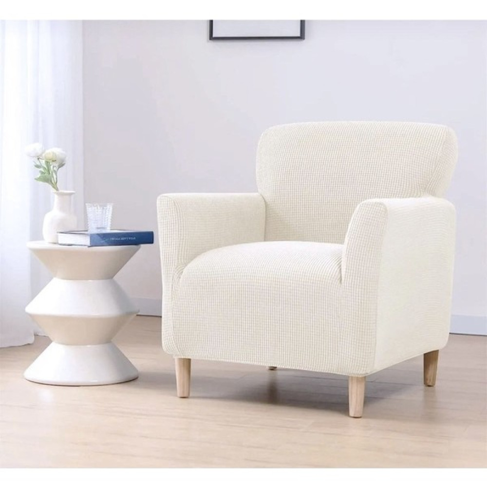 Btf Home Likrali Streç Lastikli Esnek Kare Desen Berjer Tek Kişilik Kotuk Örtüsü Koltuk Kılıfı - 85 x 120 cm - Krem Koltuk & Kanepe Örtüsü Fiyatı