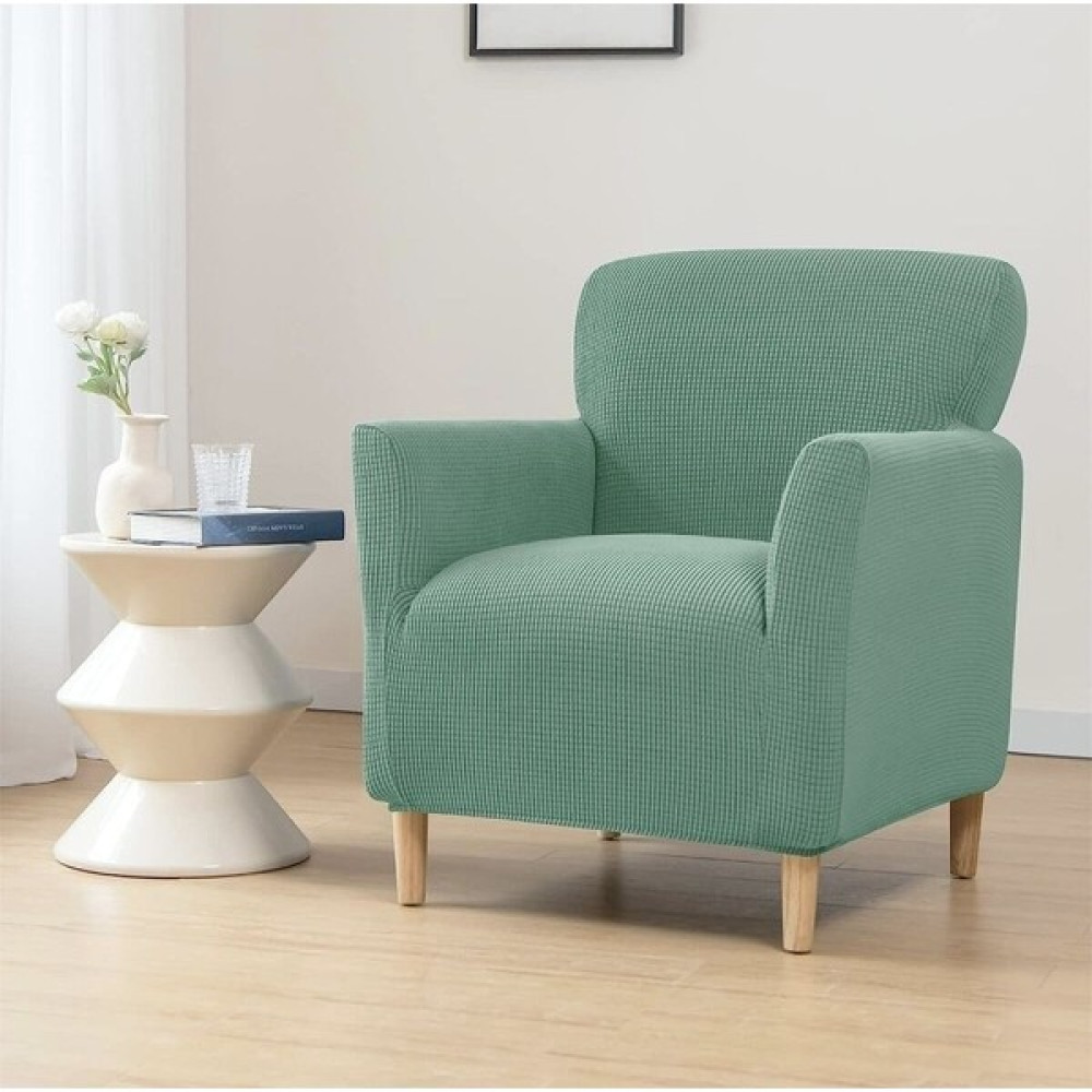 Btf Home Likrali Streç Lastikli Esnek Kare Desen Berjer Tek Kişilik Kotuk Örtüsü Koltuk Kılıfı - 85 x 120 cm - Mint Koltuk & Kanepe Örtüsü Fiyatı