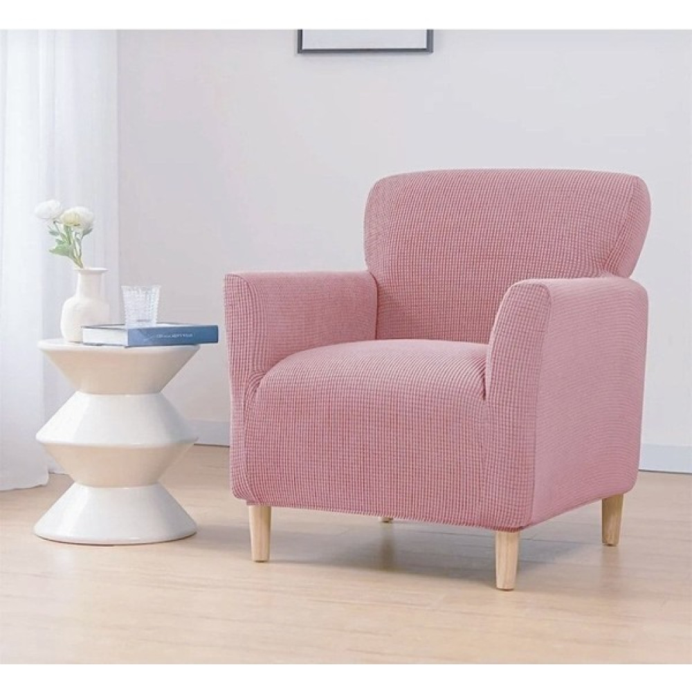 Btf Home Likrali Streç Lastikli Esnek Kare Desen Berjer Tek Kişilik Kotuk Örtüsü Koltuk Kılıfı - 85 x 120 cm - Pembe Koltuk & Kanepe Örtüsü Fiyatı