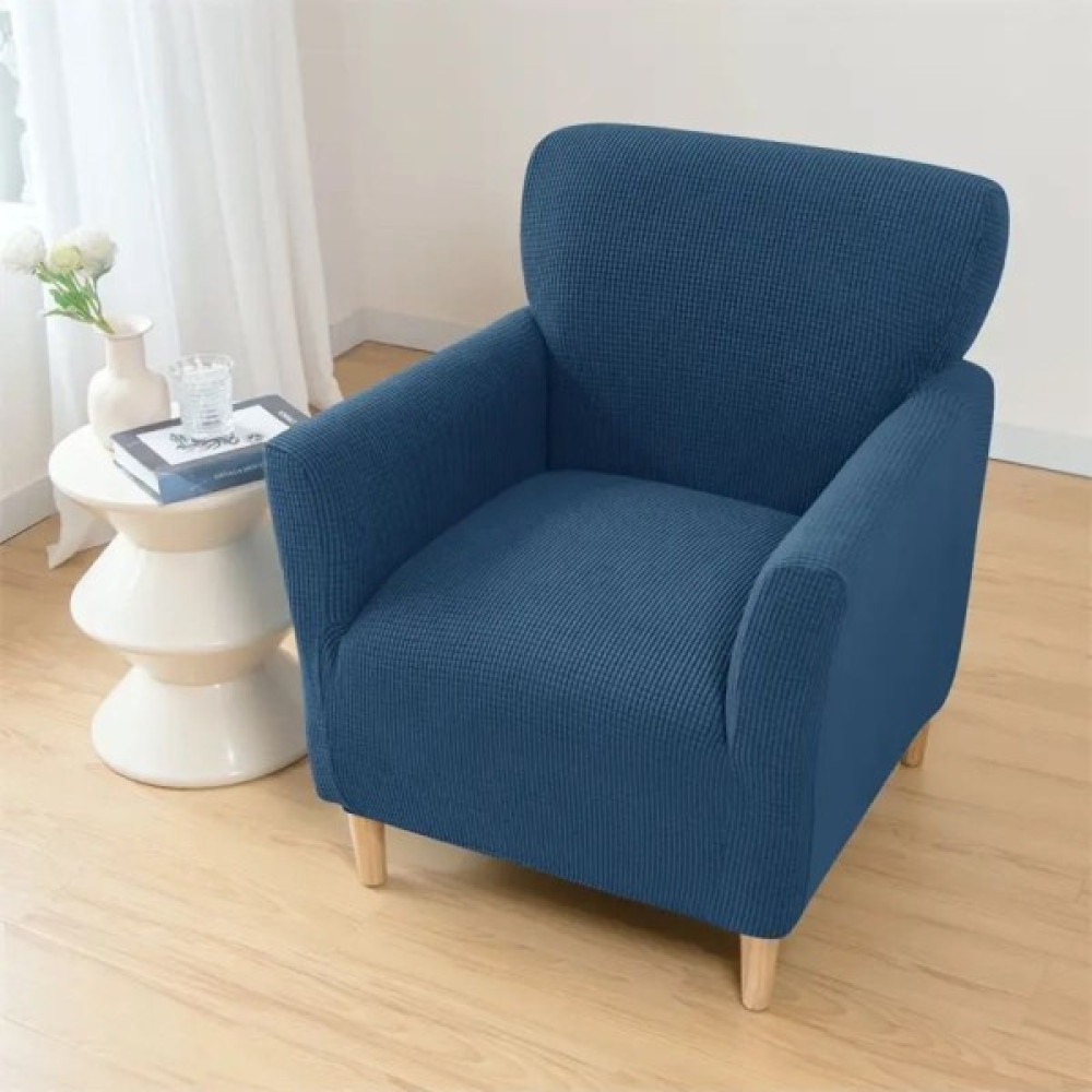 Btf Home Likrali Streç Lastikli Esnek Kare Desen Berjer Tek Kişilik Kotuk Örtüsü Koltuk Kılıfı - 85 x 120 cm - Petrol Koltuk & Kanepe Örtüsü Fiyatı