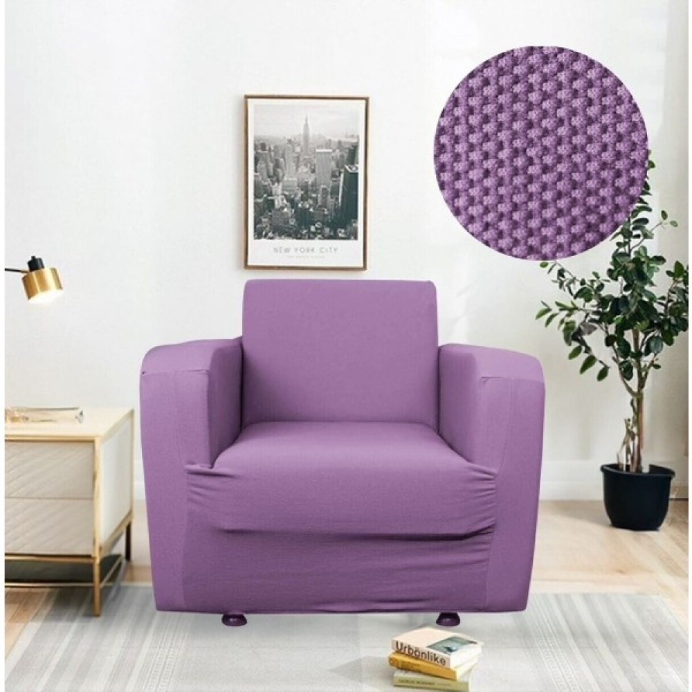 Btf Home Mikropetek Likrali Tek Kişilik Koltuk Kılıfı Streç Lastıklı Berjer Çekyat Kanepe örtüsü - 80 x 120 cm - Lila Koltuk & Kanepe Örtüsü Fiyatı