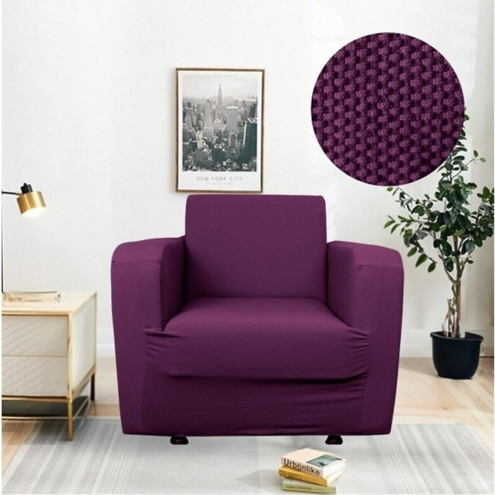 Btf Home Mikropetek Likrali Tek Kişilik Koltuk Kılıfı Streç Lastıklı Berjer Çekyat Kanepe örtüsü - 80 x 120 cm - Mor Koltuk & Kanepe Örtüsü Fiyatı