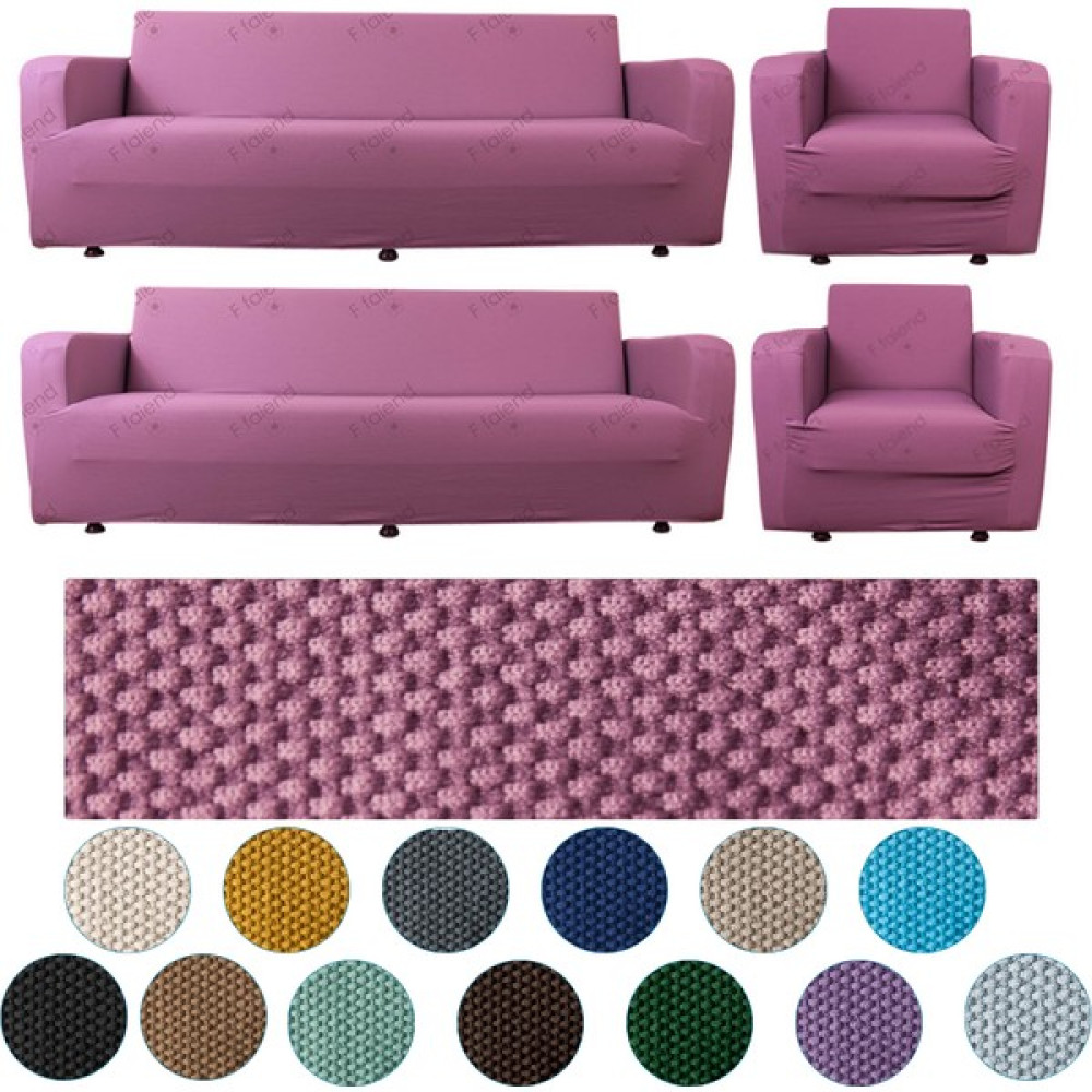 Btf Home Sitreç Lastikli Esnek Koltuk örtüsü koltuk Kılıfı Balpeteği Desen Çekyat Örtüsü 3+3+1+1 Takım - 180 x 230 cm - Açık Pembe Koltuk & Kanepe Örtüsü Fiyatı