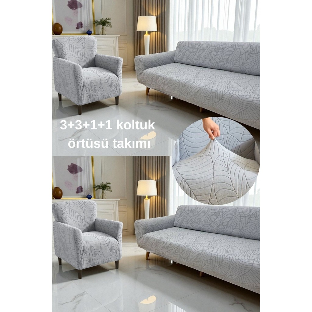 Btf Home Streç Lastikli Jakarlı 3 3 1 1 Koltuk Örtüsü Takımı| Kanepe Kılıfı| Çekyat Örtüsü| Koltuk Kılıfı - 230 x 180 cm SSD / Solid State Drive Fiyatı