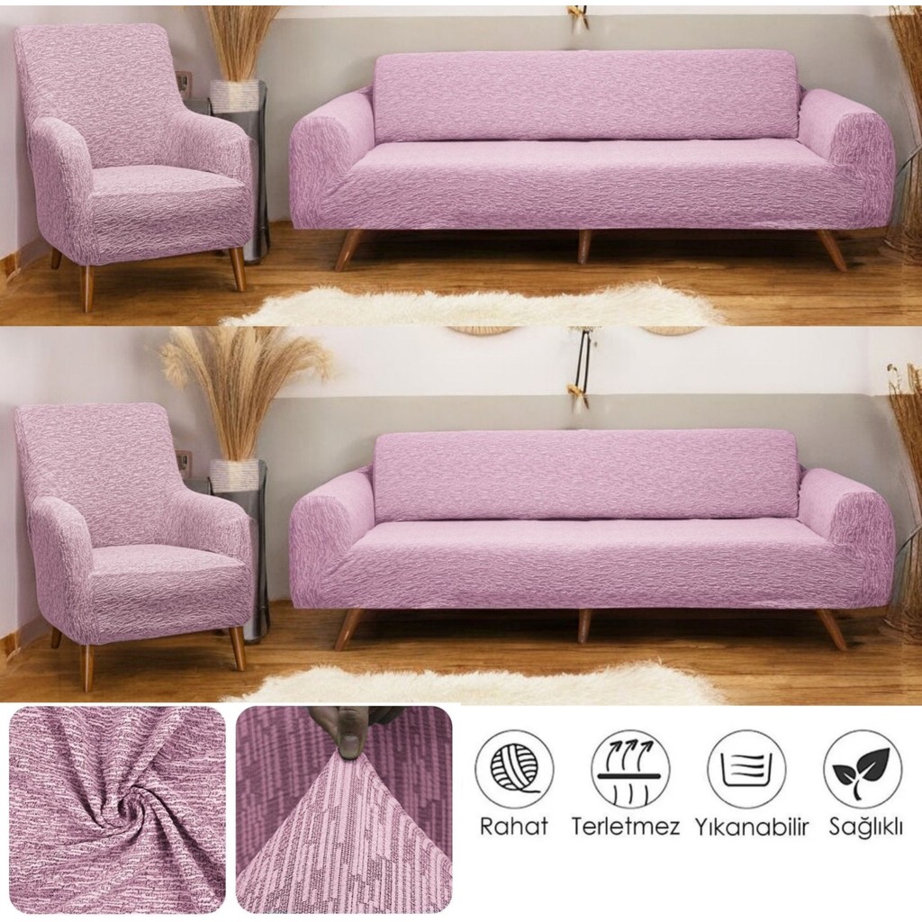 Btf Home Streç Lastikli Jakarlı 3 3 1 1 Koltuk Örtüsü Takımı| Kanepe Kılıfı| Çekyat Örtüsü| Koltuk Kılıfı - Pembe - 230 x 180 cm SSD / Solid State Drive Fiyatı