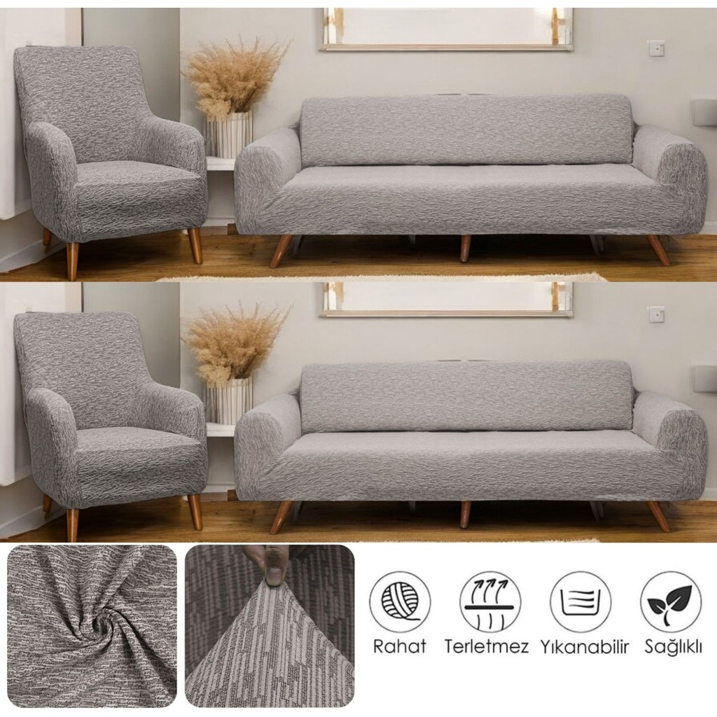Btf Home Streç Lastikli Jakarlı 3 3 1 1 Koltuk Örtüsü Takımı| Kanepe Kılıfı| Çekyat Örtüsü| Koltuk Kılıfı - Vizon - 230 x 180 cm SSD / Solid State Drive Fiyatı