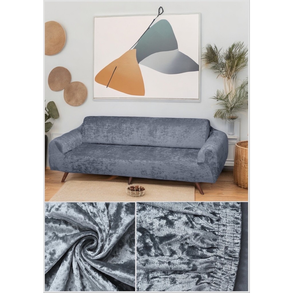 Btf Home Streç Lastikli Kadife 3 Kişilik Koltuk Örtüsü | Kanepe Kılıfı| Çekyat Örtüsü| Koltuk Kılıfı - Koyu Gri - 180 x 230 cm SSD / Solid State Drive Fiyatı