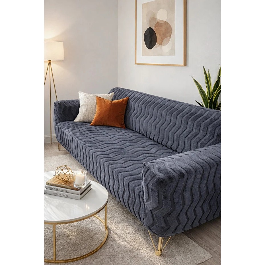Btf Home Yumuşacık Welsoft Lastikli 3 Kişilik Koltuk Örtüsü Kaymaz Esnek ve Yıkanabilir Koltuk Kılıfı - 180 x 230 cm - Antrasit Diğer Fiyatı