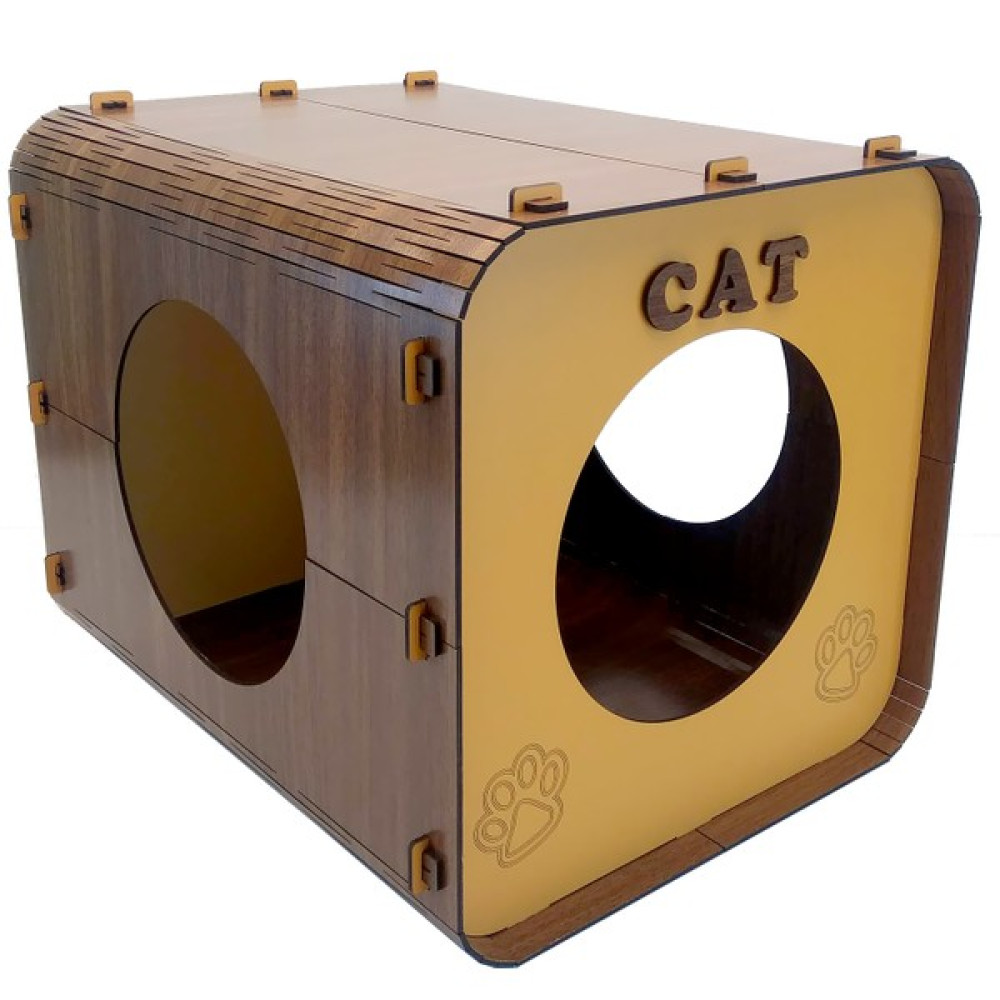 BTF Market BTF-102 Kedi Evi ve Köpek Evi Portatif, Üç Girişli, Ahşap 3 mm Mdf Evcil Hayvan Ürünleri Fiyatı