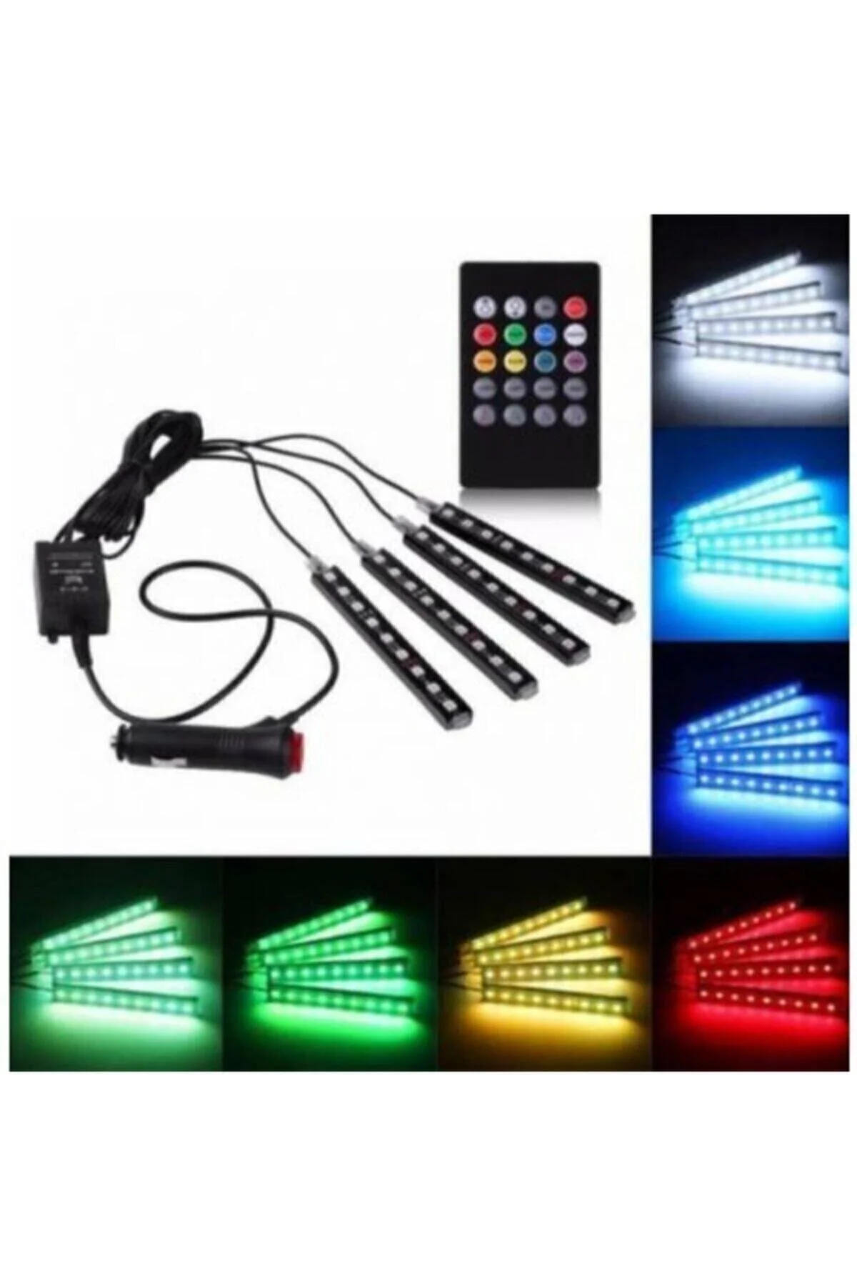 BTM OTOMOTİV Ayak Altı Led Sese Duyarlı Kumandalı" Oto Aydınlatma Fiyatı