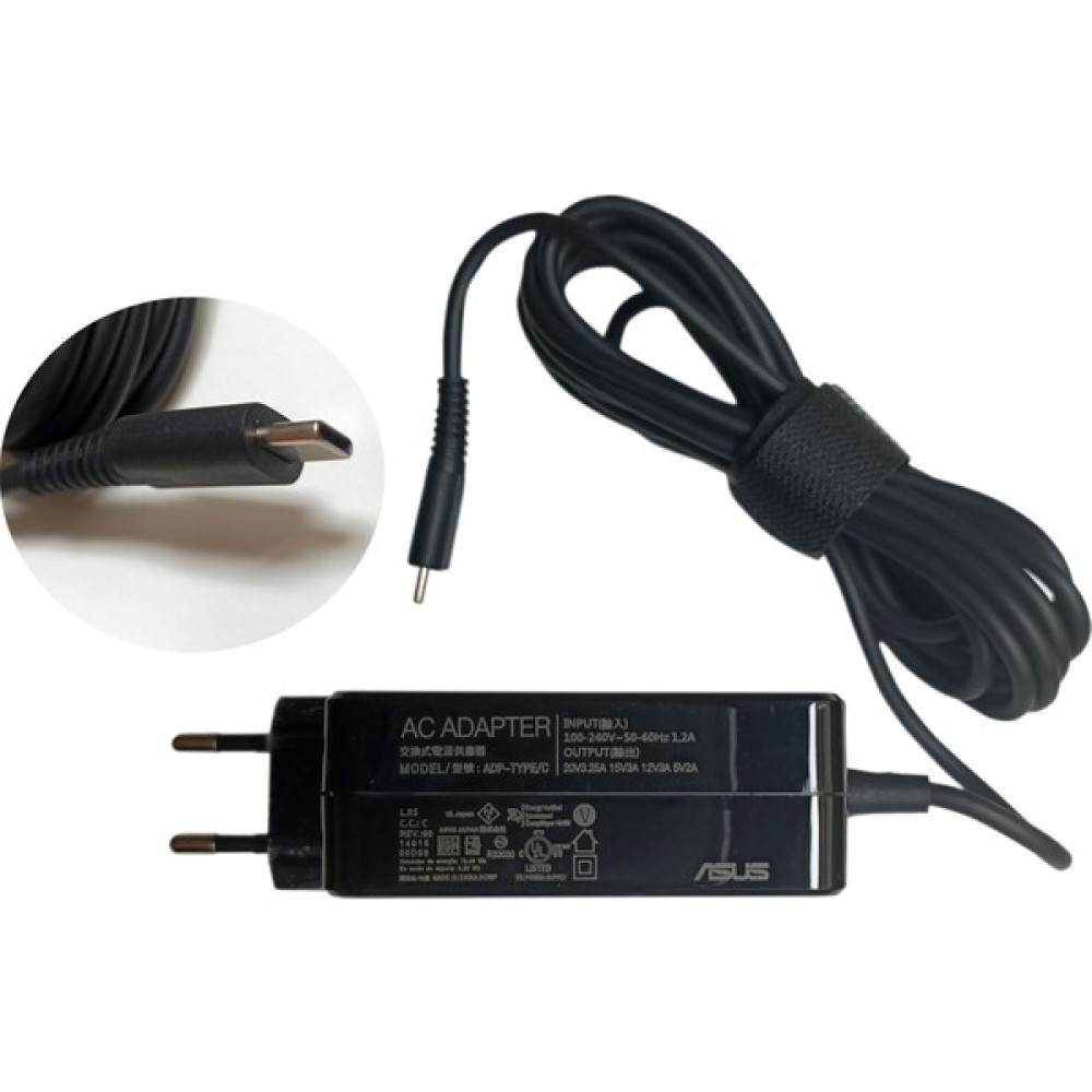 BTT Asus ADP-65CW C Usb-C USB Type-C Notebook Adaptörü - Siyah Laptop Adaptör Fiyatı