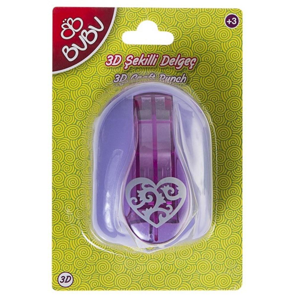 Bu-Bu Şekilli 3D Delgeç Kalp BUBU-DE0019 Delgeç Fiyatı