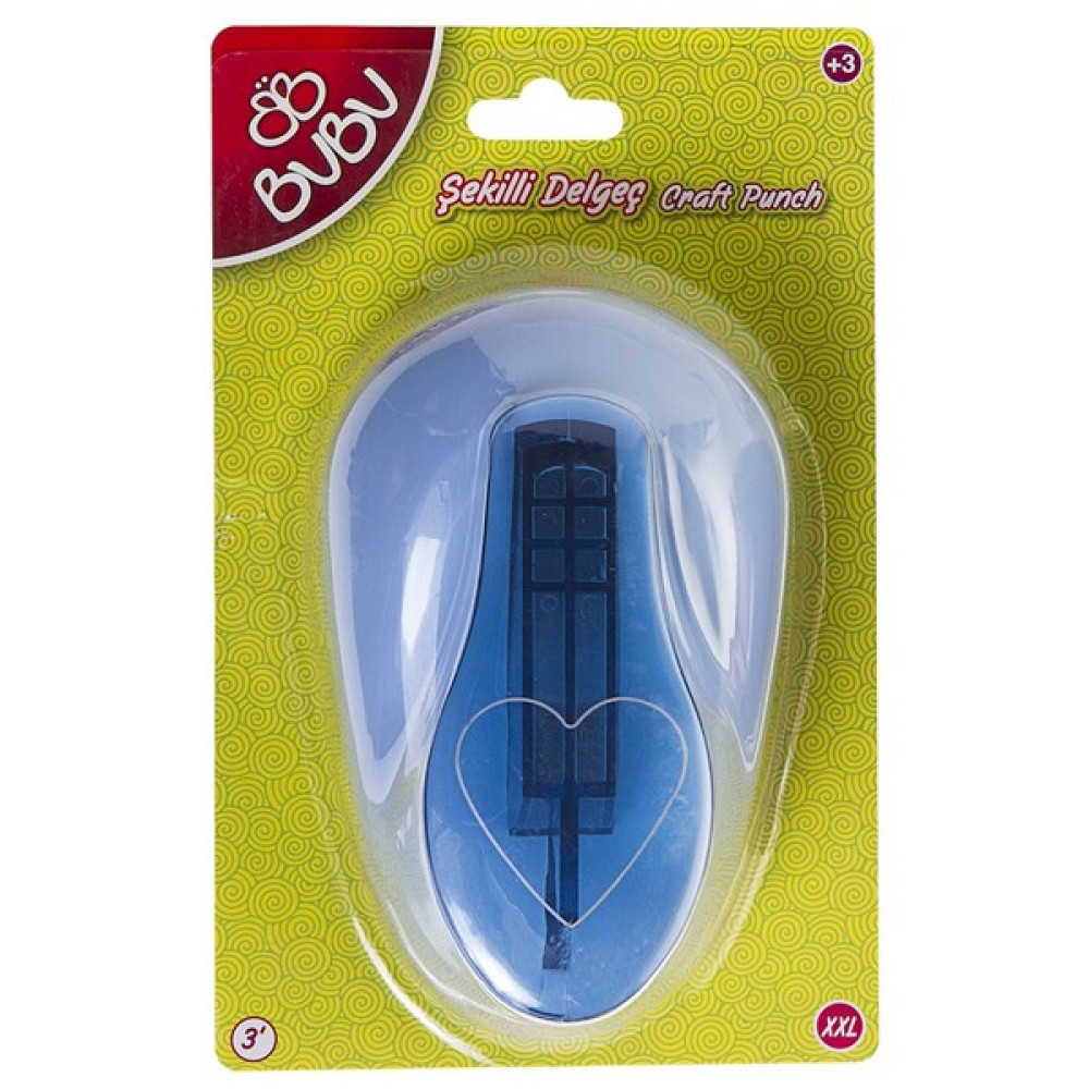 Bu-Bu Şekilli Eva Ve Kağıt Delgeç Kalp 3 Xxl BUBU-DE0013 Delgeç Fiyatı
