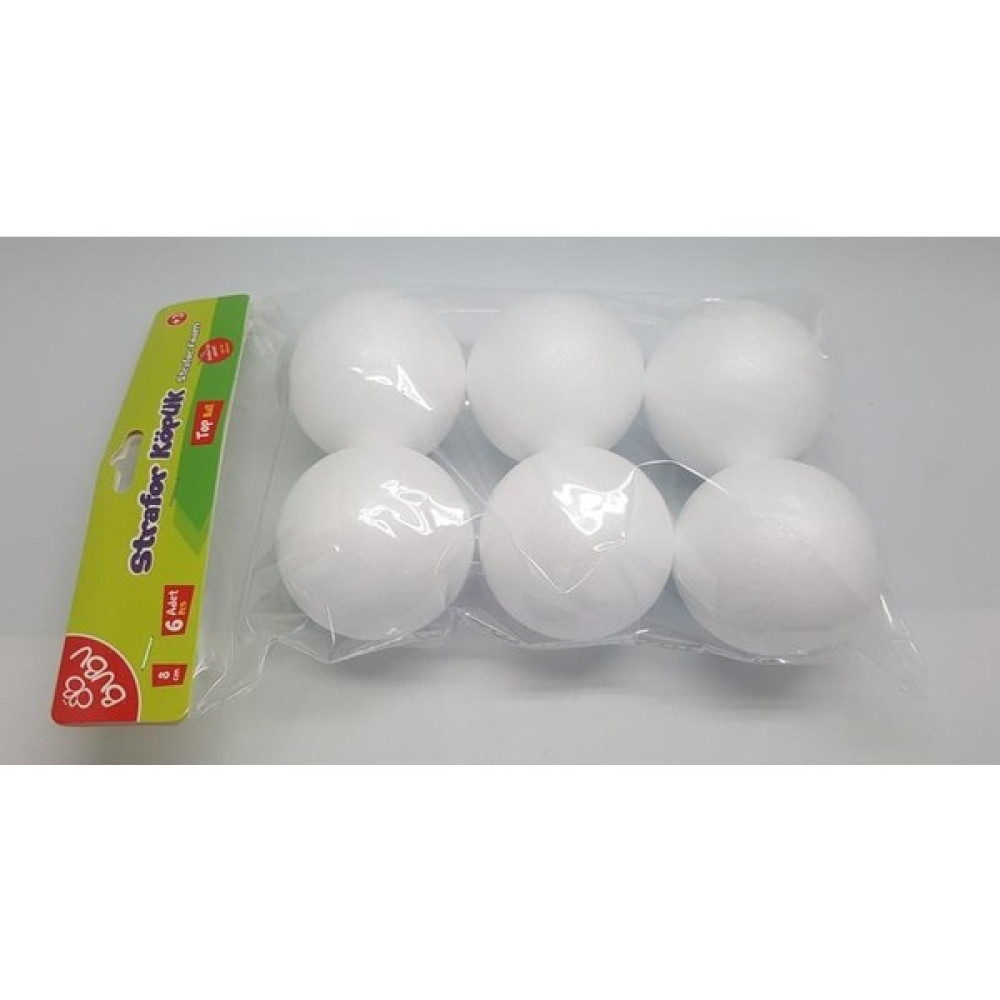 Bu-Bu Strafor Köpük Top 6lı 8 Cm. Sanatsal Malzemeler Fiyatı