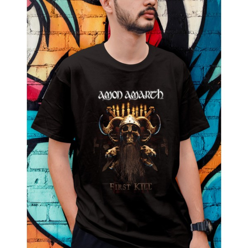 Bu Tişört 'amon Amarth-Fırst Kıll' Temalı Ön Yüz Baskılı Oversize Tişört Erkek T-shirt Fiyatı