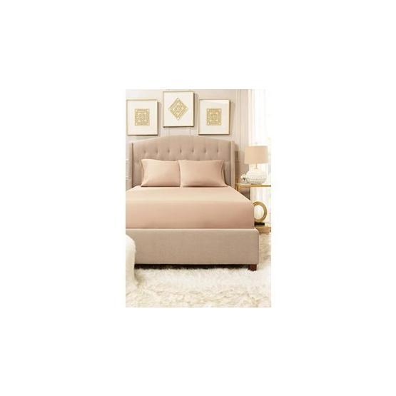 Buanart 2 Adet Tek Kişilik %100 Pamuk Lastikli Cappuccino Çarşaf
