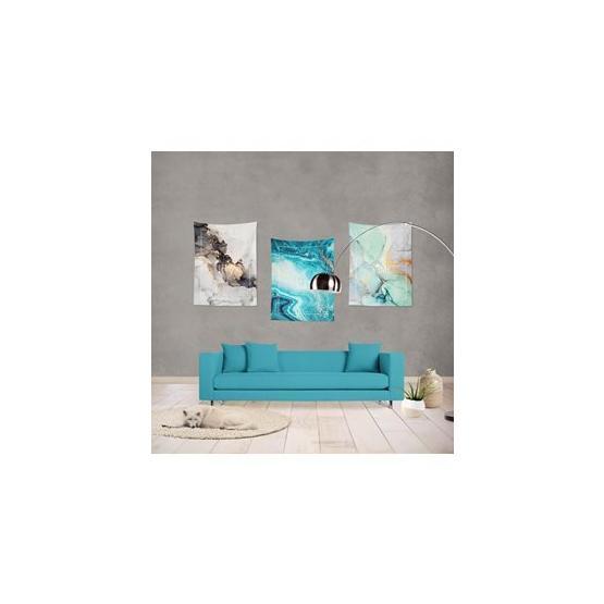 Buanart 3'lü 70x100 cm Lets Stay Home V1 Duvar Örtüsü