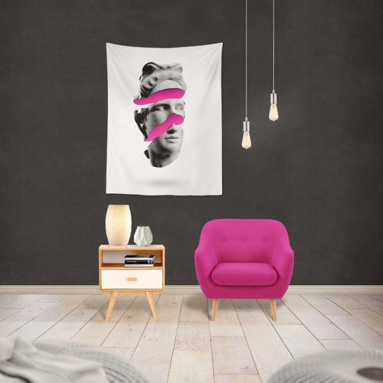 Buanart 70x100 cm Pembe Kafa Duvar Örtüsü