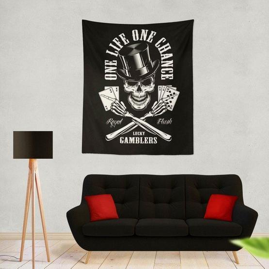 Buanart 70x100 cm Skull Kuru Kafa Flush Duvar Örtüsü