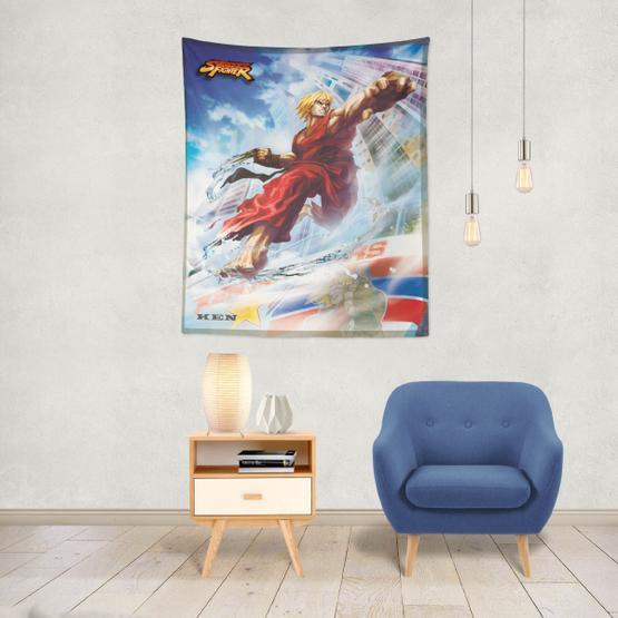 Buanart 70x100 cm Street Fighter Ken Duvar Örtüsü