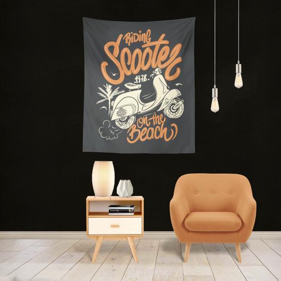 Buanart 70x100 cm Vespa Beach Duvar Örtüsü