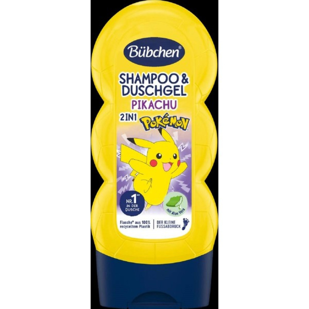 Bübchen Çocuk Şampuanı ve Duş Jeli 2'si 1 Arada Pokemon Pikachu, 230 ml Hassas Çocuk Cildinin Nemini Korur Silikonlar ve Mineral Yağ Içermez Bebek Şampuanı Fiyatı