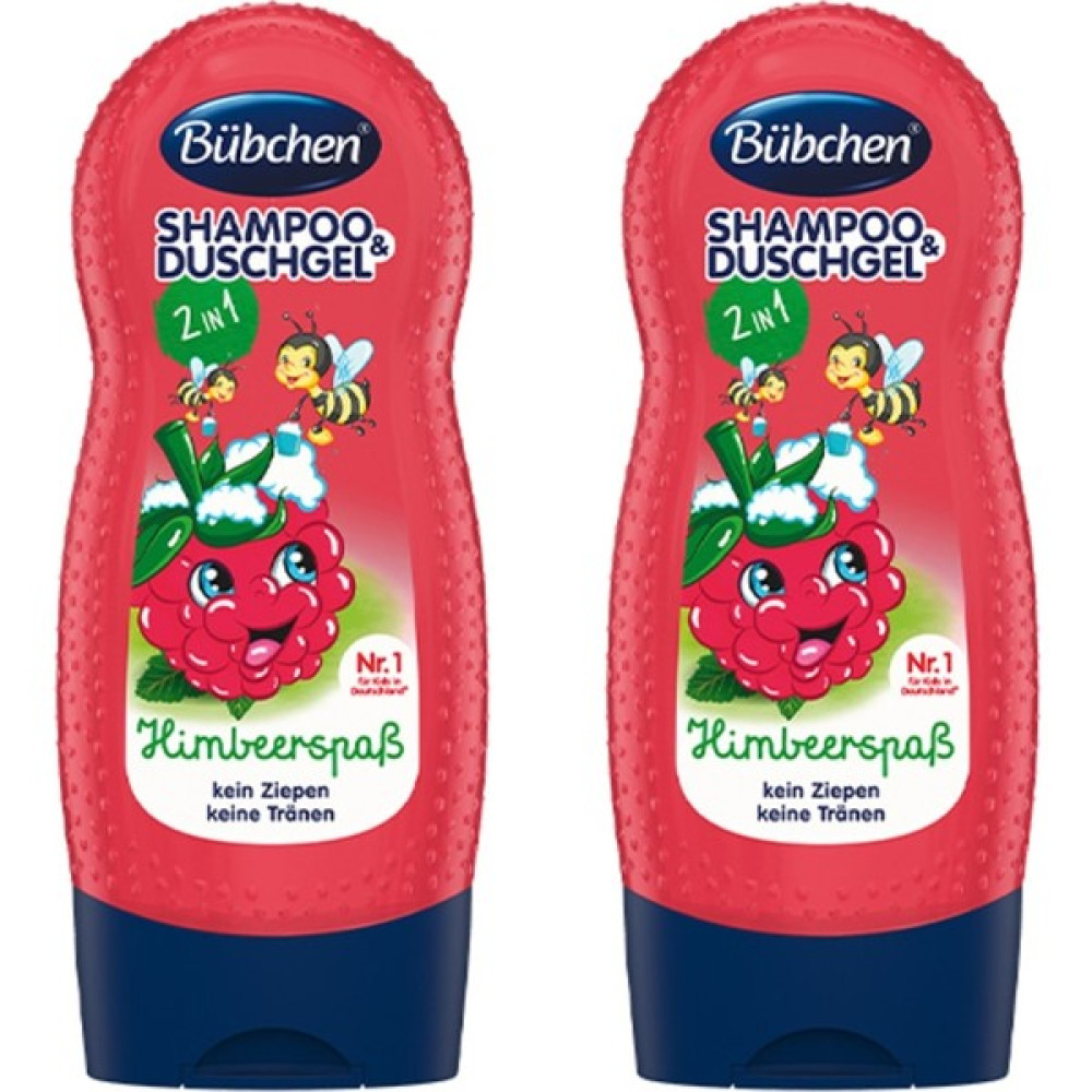 Bübchen Frambuazlı Çocuk Şampuanı ve Duş Jeli 230 ml x 2 Adet - Şeffaf Bebek Şampuanı Fiyatı