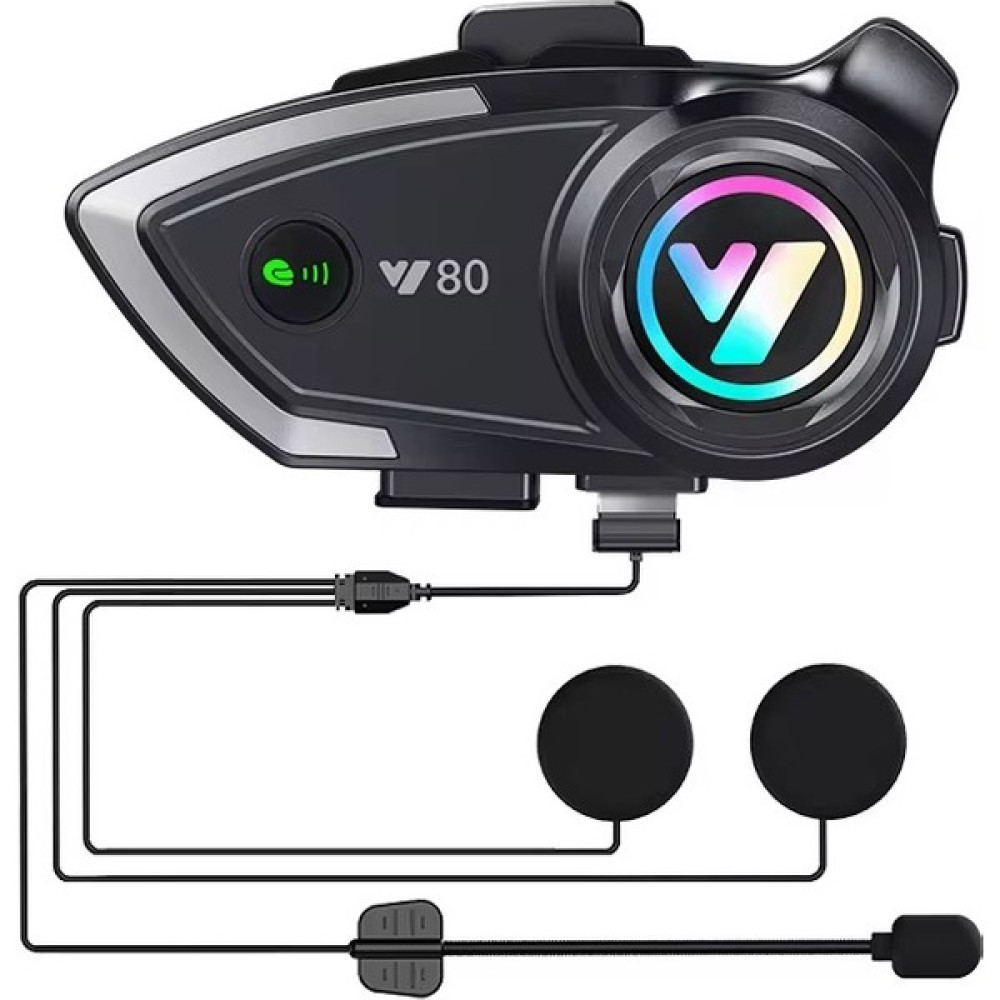 Bubitechh Y80 Motosiklet Intercom - 1000 Metre Mesafe, Gürültü Engelleyici Mikrofon - Siyah Motorsiklet Aksesuarları Fiyatı