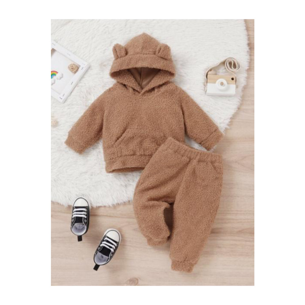 Bubito Unisex Peluş Çocuk Alt Üst Welsoft Takım-Kahverengi 1 Yaş Beden Kadın Giyim Fiyatı