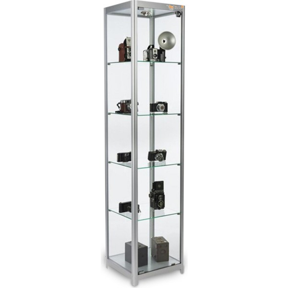 bubizde Camlı Vitrin - Cam Dolap - Camlı Koleksiyon Vitrini - Teşhir Vitrini - Kupa Dolabı 175X30X30 cm Evrak Dolabı Fiyatı