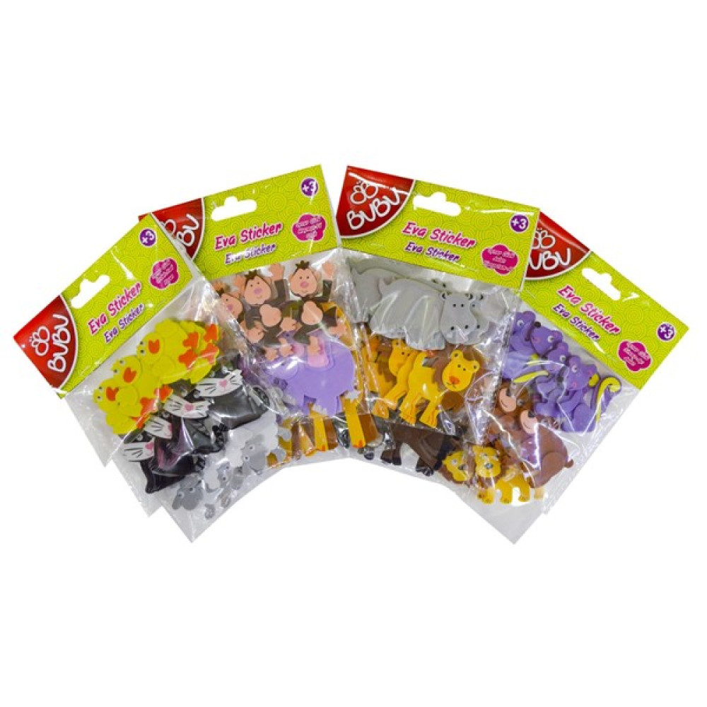 Bubu 3D Eva Sticker Oynar Gözlü Hayvanlar Stand 12'Li -STS023 Oto Boyaları Fiyatı