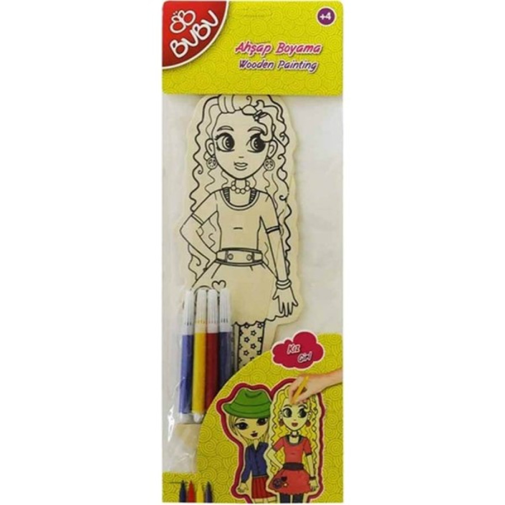 Bubu Ahşap Kız Boyama Oto Boyaları Fiyatı