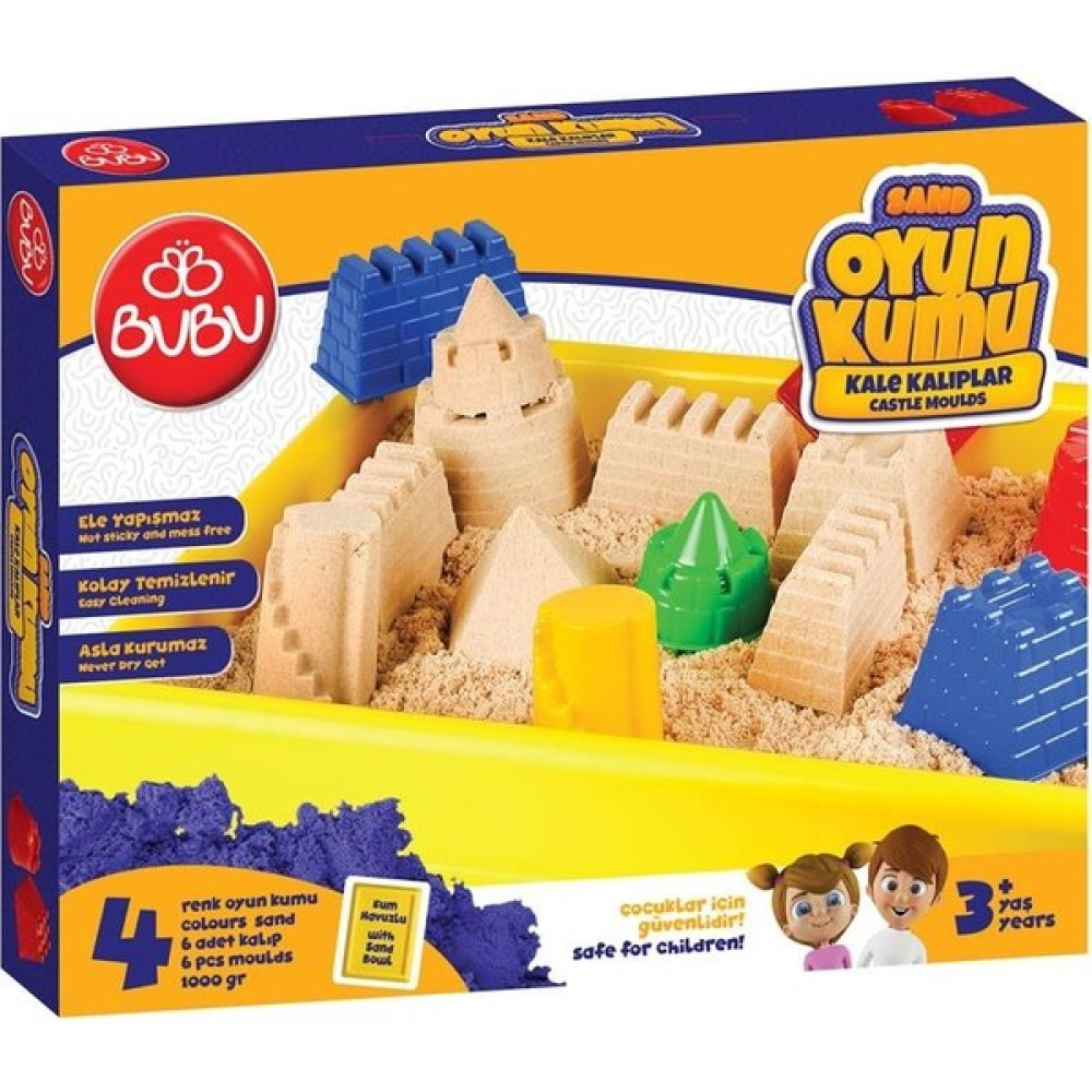 Bubu Bu-Bu Oyun Kumu Büyük Havuzlu Kale Kalıpları Seti 1000 Gr. - Renkli Eğitici Oyuncak Fiyatı