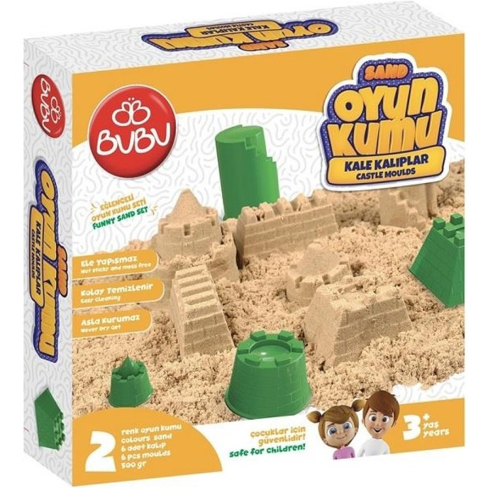 Bubu Bu-Bu Oyun Kumu ve Kale Kalıpları Seti 500 Gr. - Renkli Eğitici Oyuncak Fiyatı