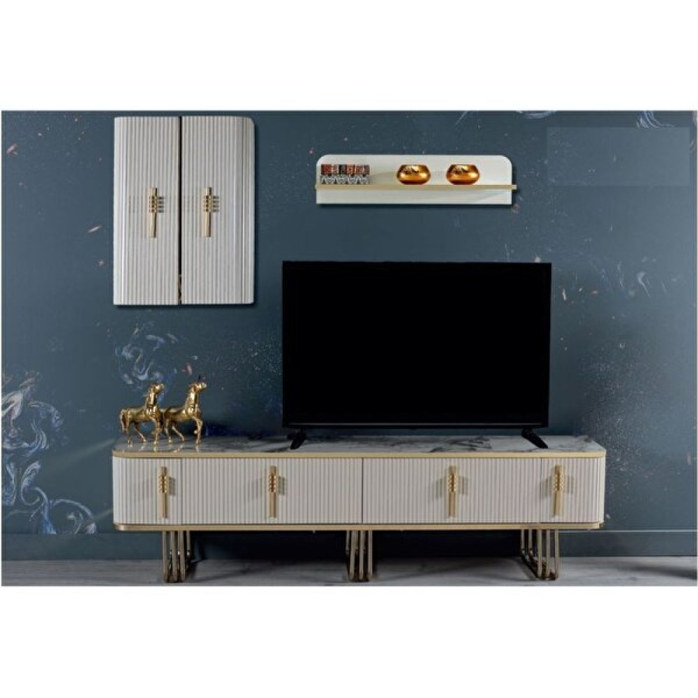 Bubu Home Lotus Tv Ünitesi Duvar Ünitesi Tv Sehpası 180 cm Tv Ünitesi / Sehpası Fiyatı