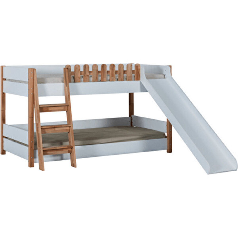 Bubu Home Myhouse Ahşap Ranza Kaykaylı ve Merdivenli - 200 x 240 cm - Kahverengi Ranza Fiyatı