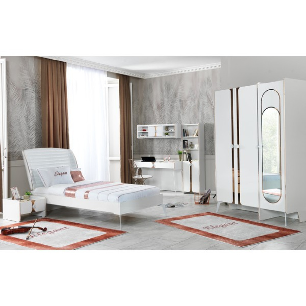Bubu Home Palelegant Genç Odası Takımı Dolap + Karyola + Komodin + Çalışma Masası + Kitaplık Genç Odası Takımı / Seti Fiyatı